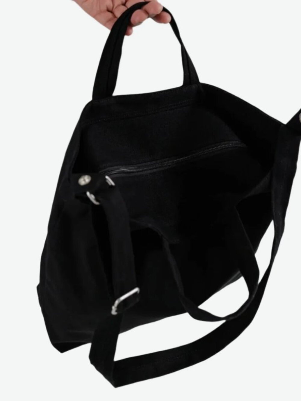 NWT Baggu Horizontal Duck Bag Tote - Black - Picture 3 of 3